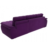 Угловой диван Нэстор (микровельвет фиолетовый чёрный) - Изображение 5